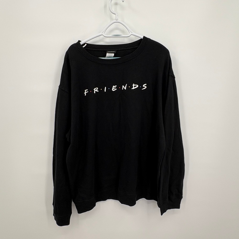 Friends The Television Series Black Logo Crewneck Sweatshirt XL JT23610